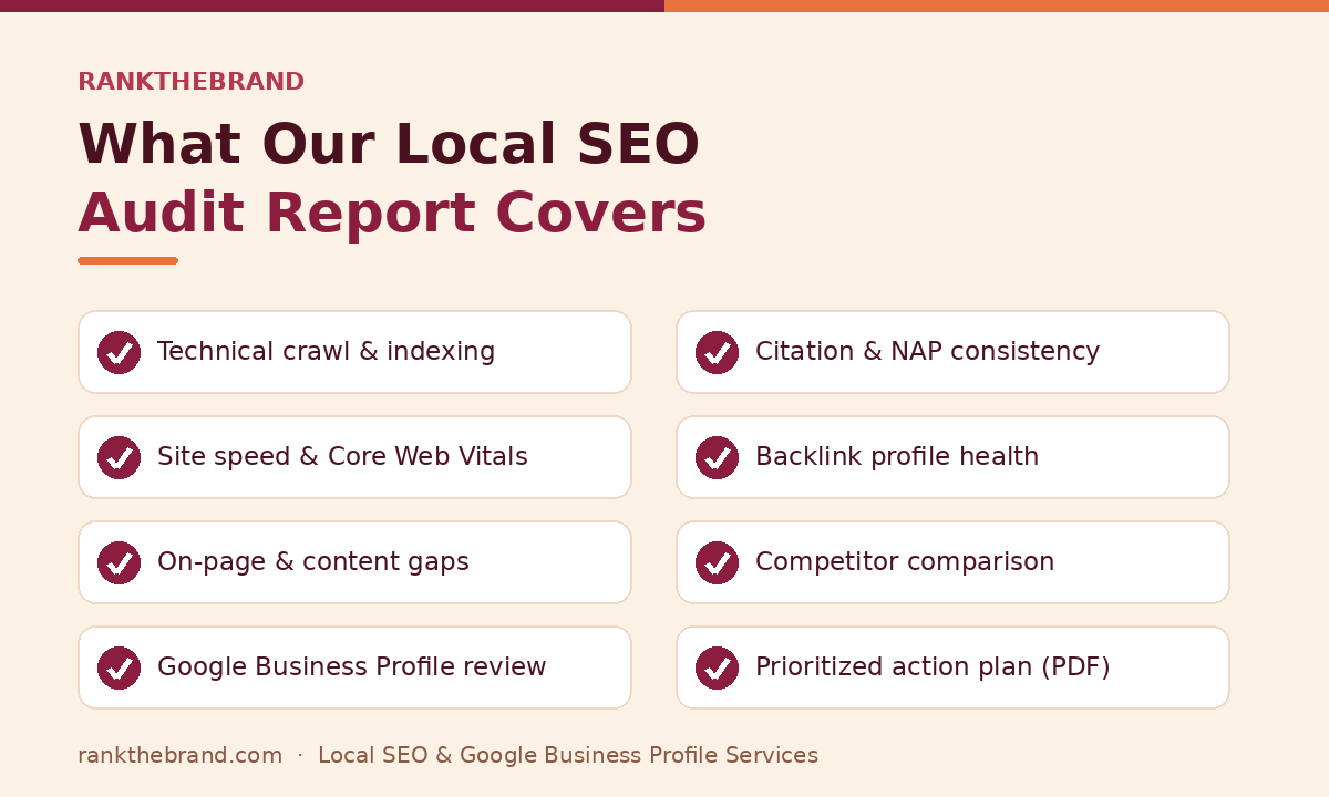 What a local SEO expert checks in a local SEO audit report