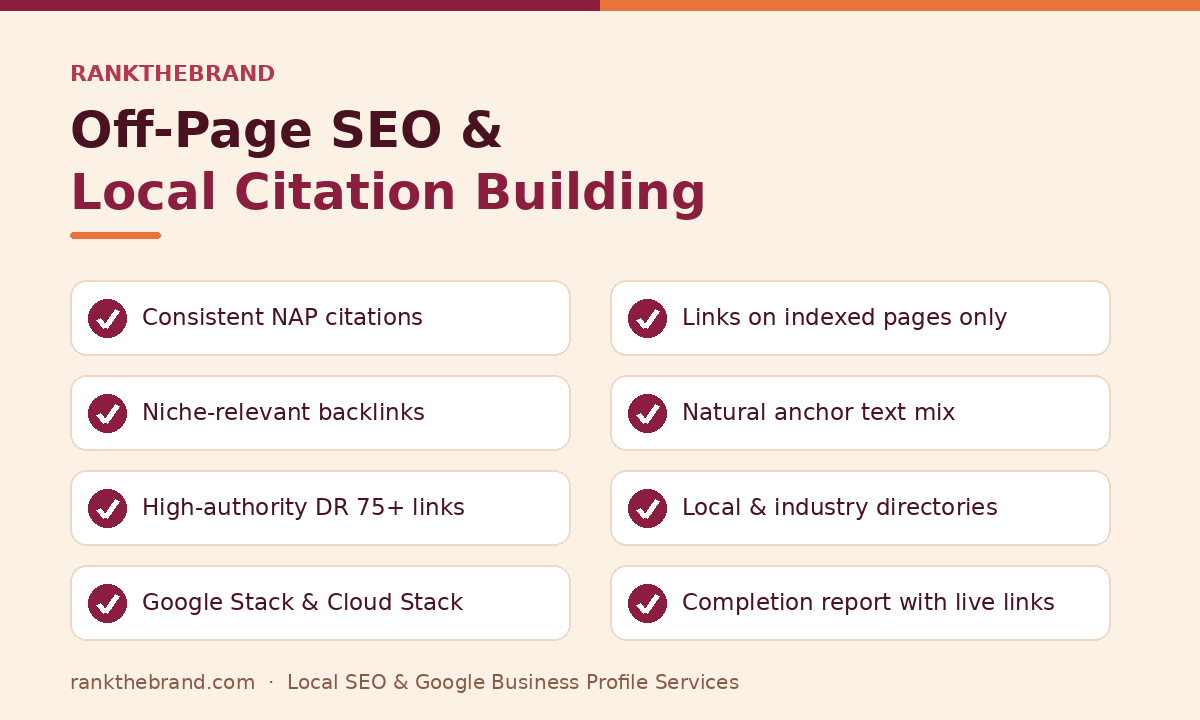 Local citations and backlinks checklist from our local SEO FAQ